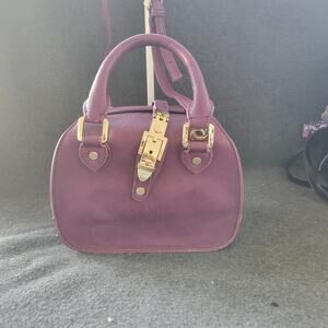 Charming Charlie Purple Shoulder Bag - Crossbody Or Handle Square Opening